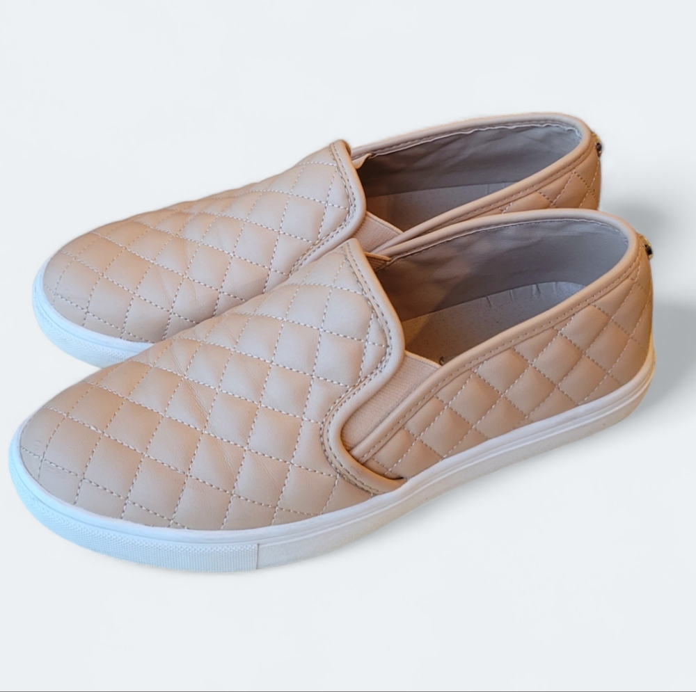 Steve Madden Ecentrcq Womens 10M Leather Flocked Slip On Sneakers